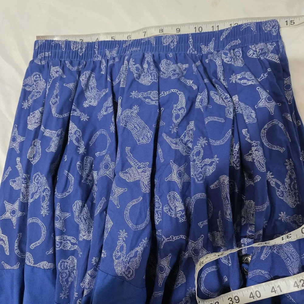 Malco Modes Womens Pleated Skirt Size Medium‎ Cowgirl Rodeo Western Line Dancing